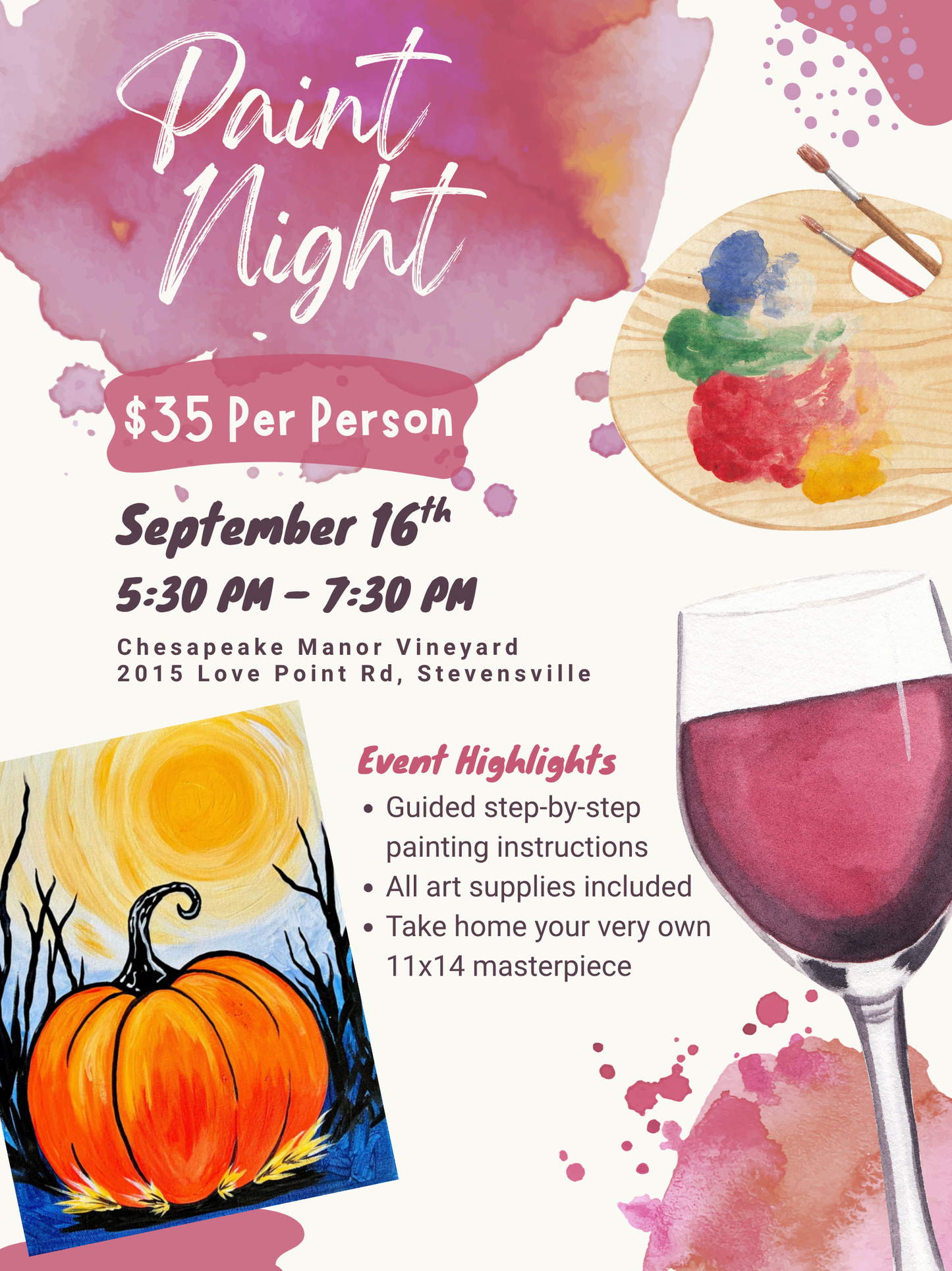 Paint Night -Pumpkin